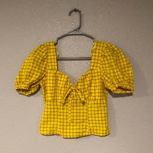 Plaid yellow top